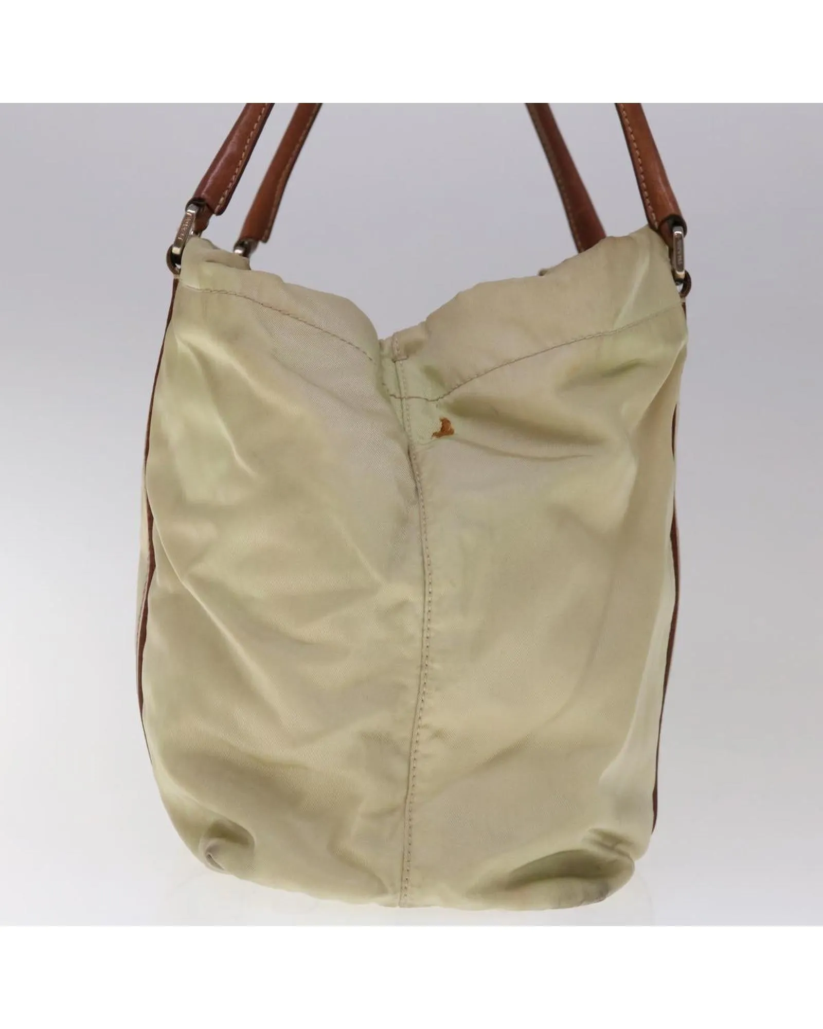 Authentic Cream Nylon Tote Bag