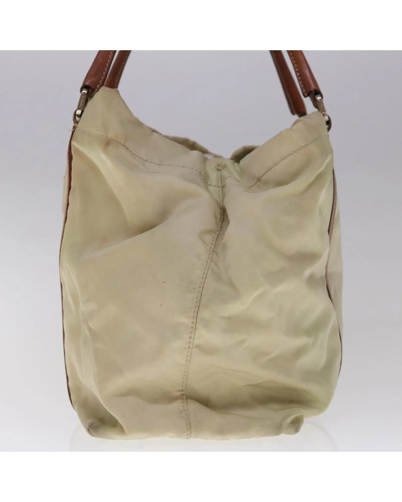 Authentic Cream Nylon Tote Bag