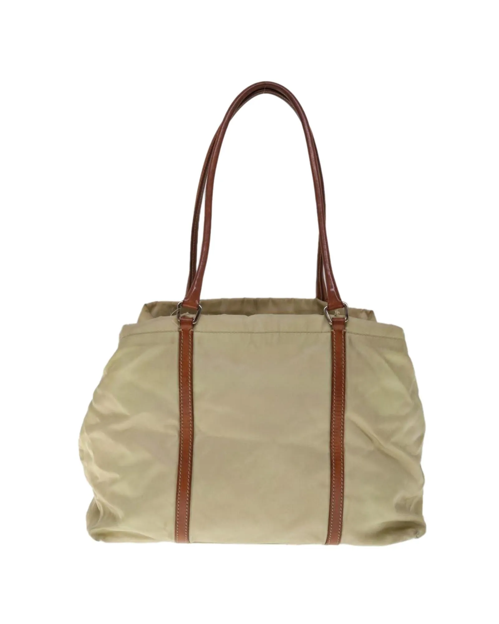 Authentic Cream Nylon Tote Bag