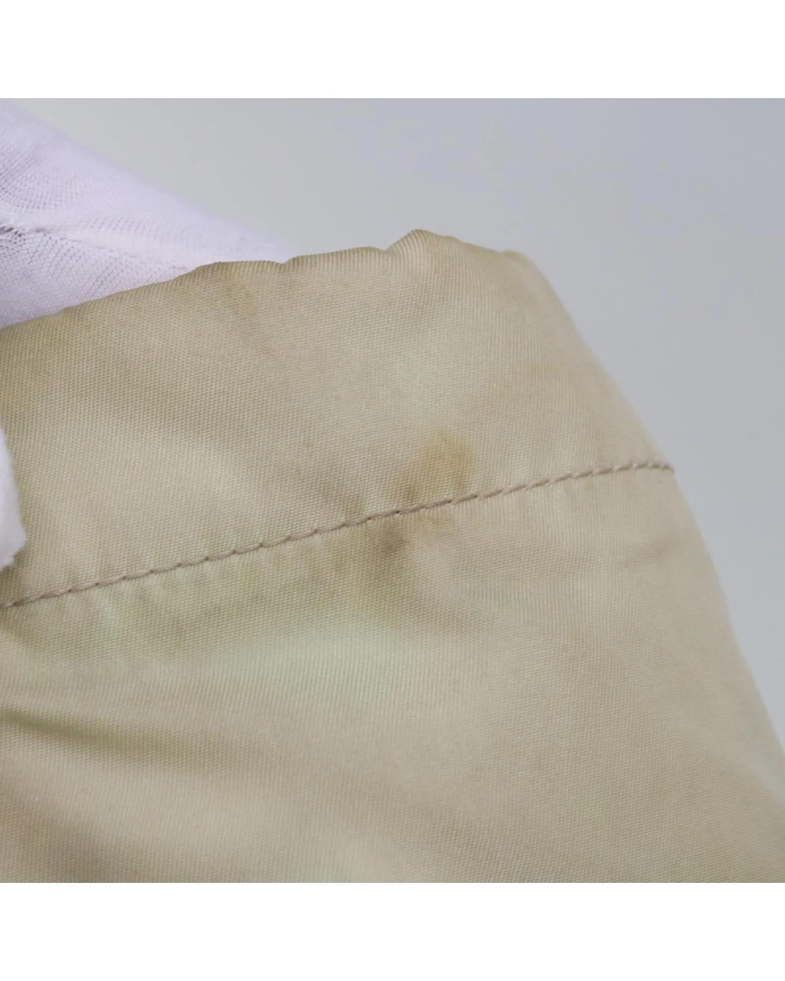 Authentic Cream Nylon Tote Bag