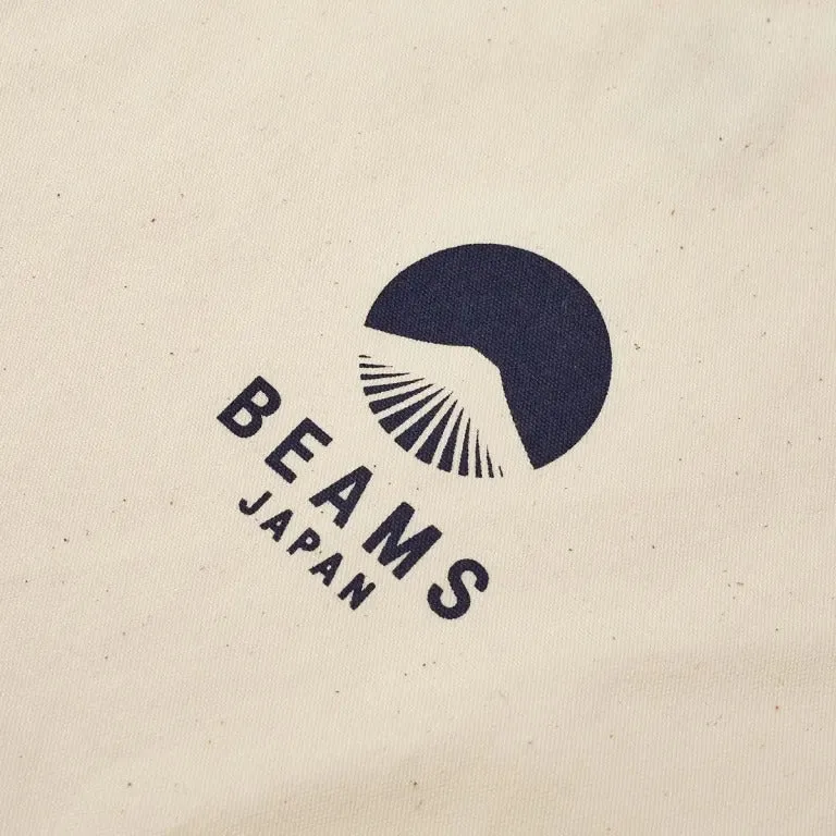 Beams Japan Shoulder Tote, White/Blue