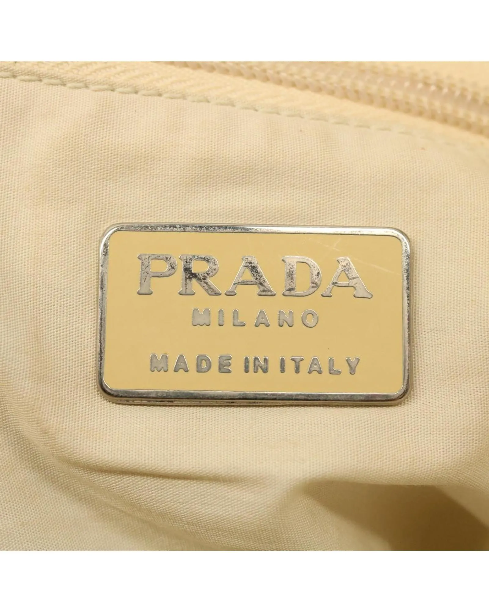 Beige Nylon Tote Bag