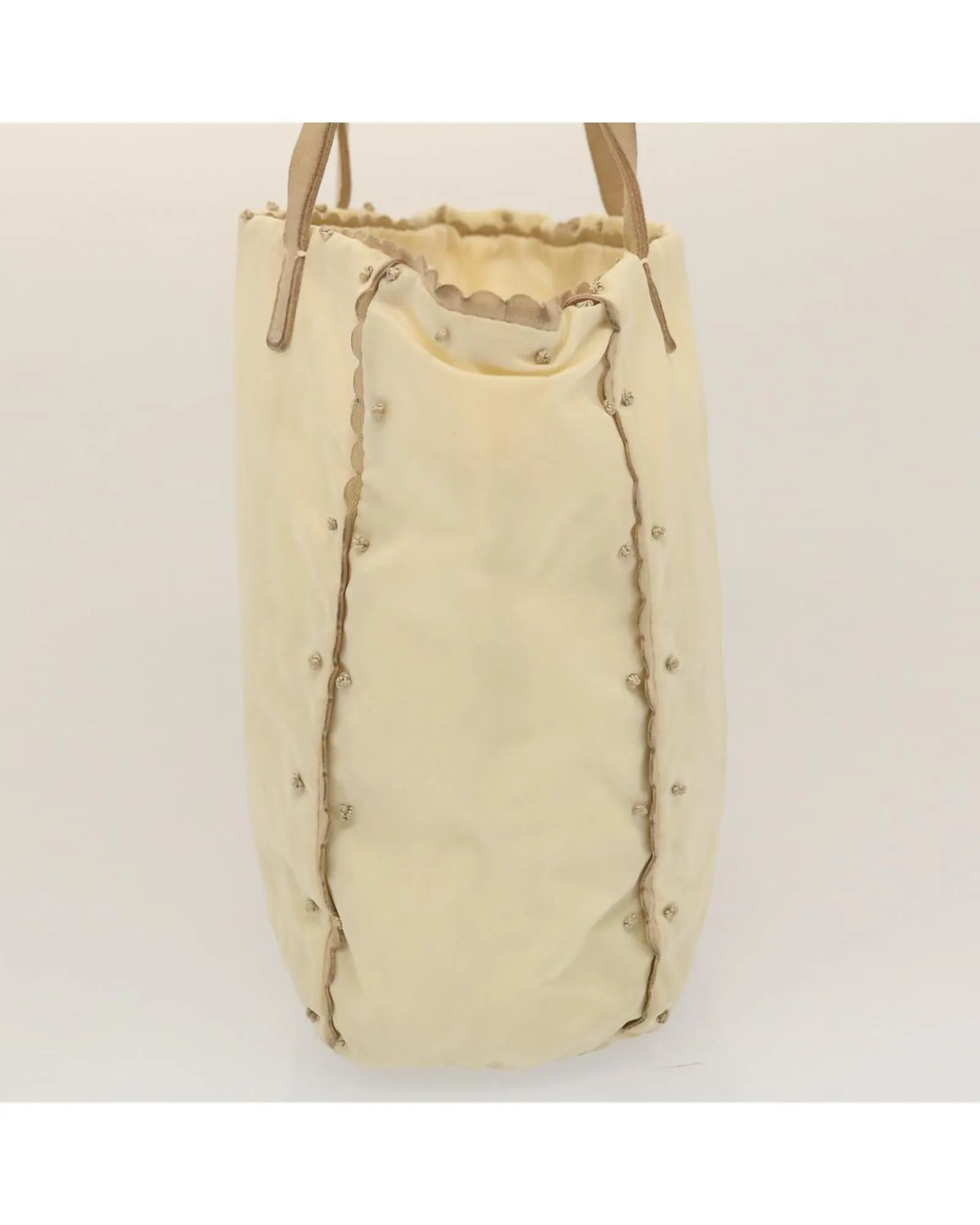 Beige Nylon Tote Bag
