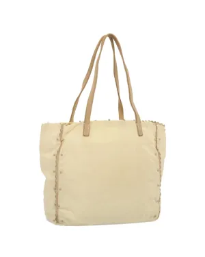 Beige Nylon Tote Bag