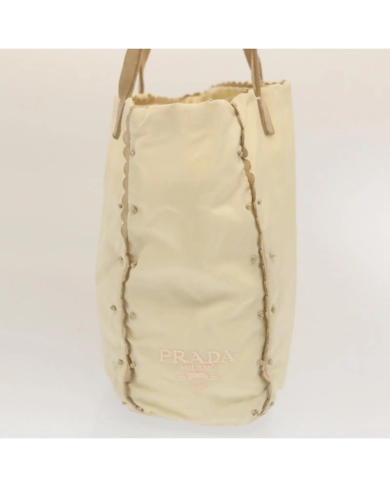 Beige Nylon Tote Bag