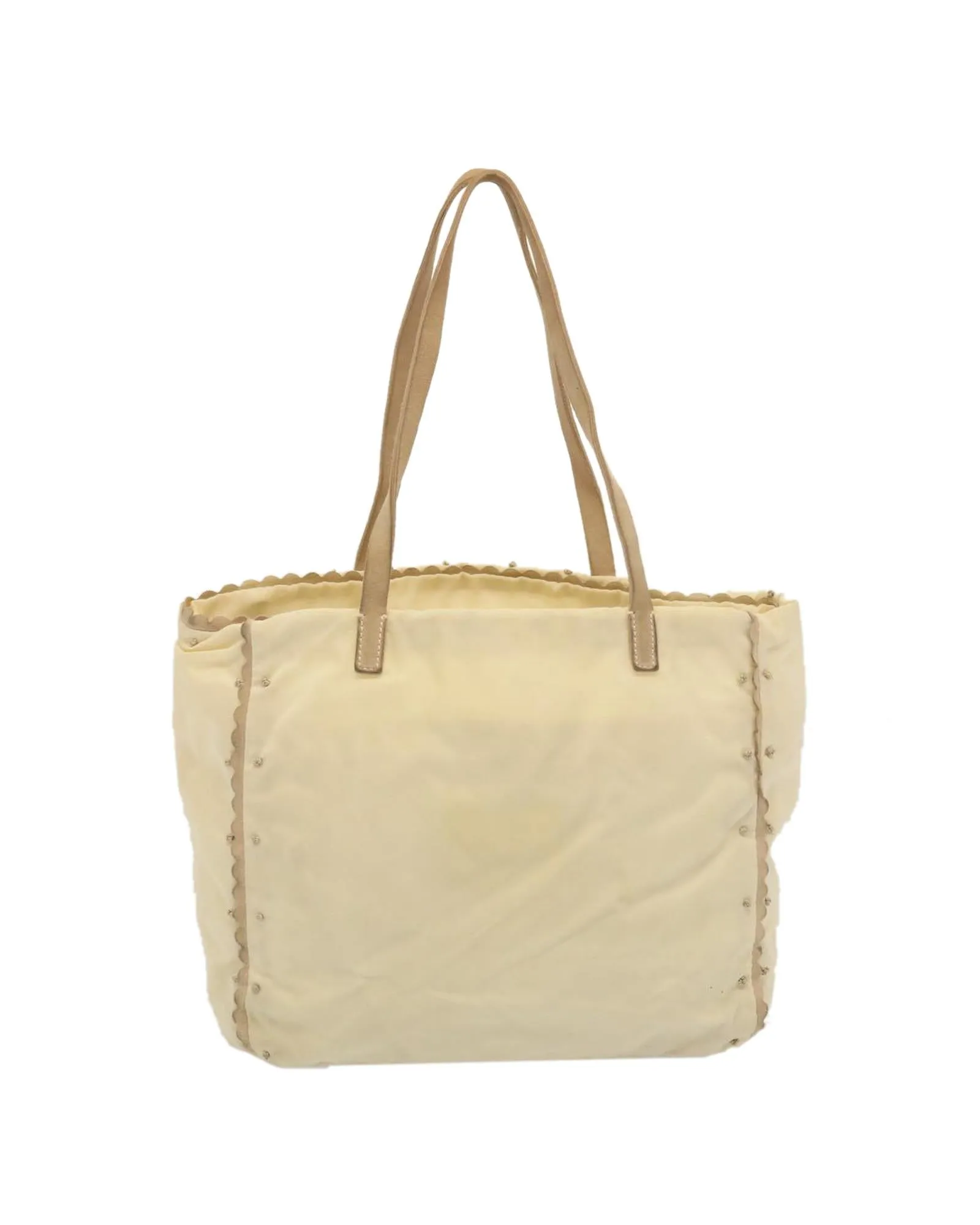 Beige Nylon Tote Bag