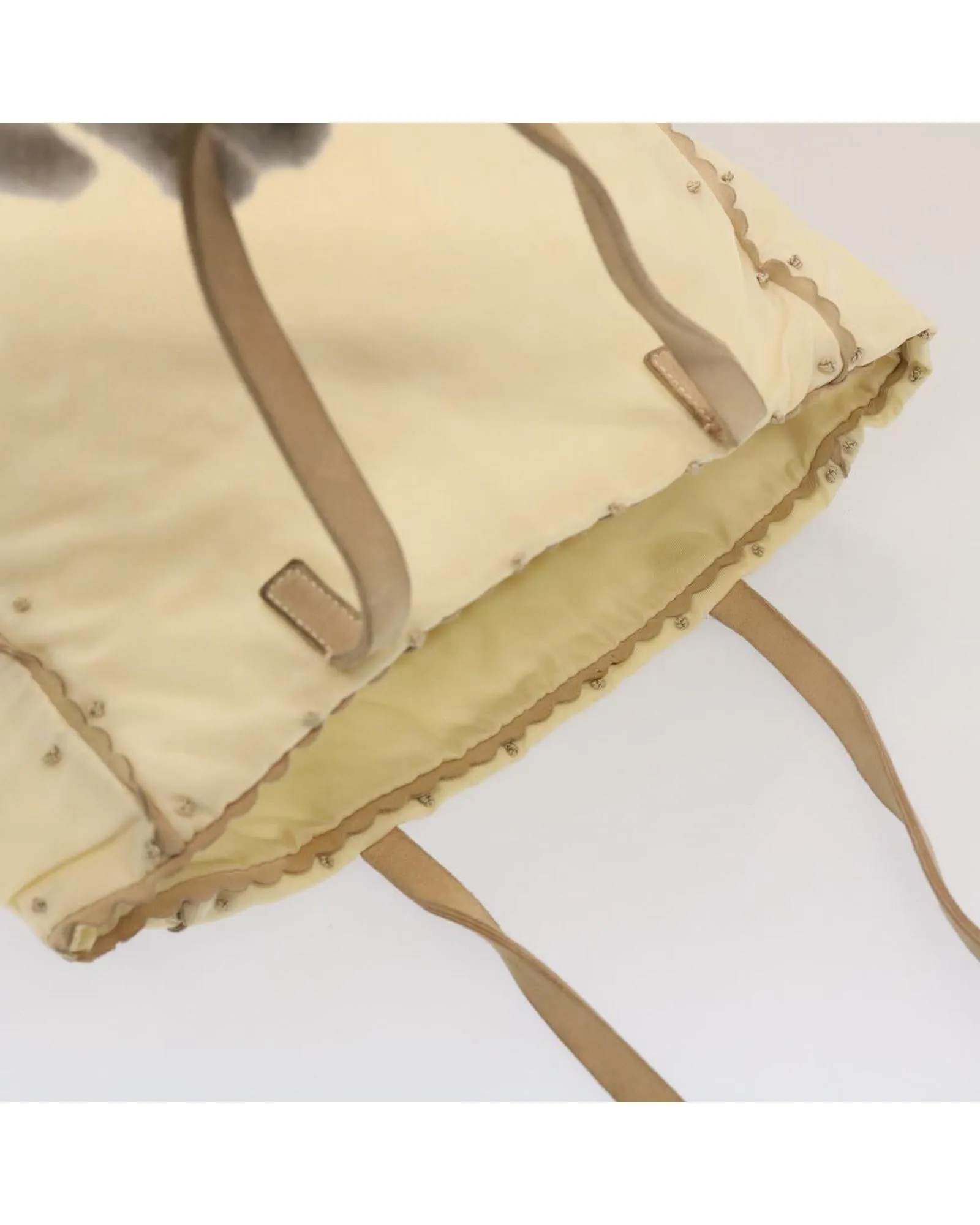 Beige Nylon Tote Bag