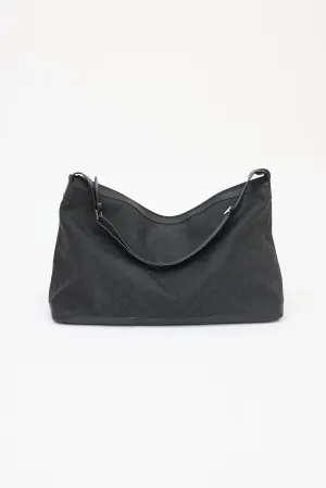 Black Nylon GG Guccissima Weekender Bag