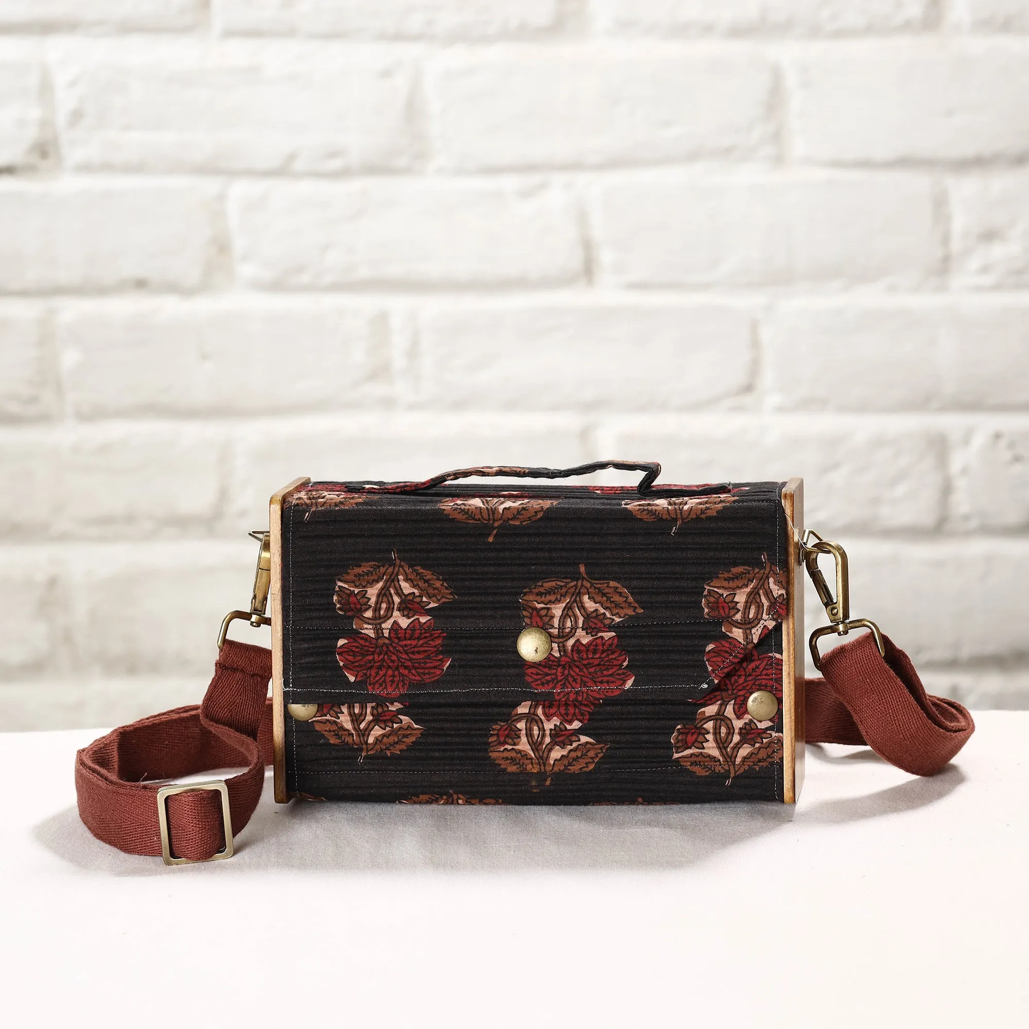 Brown - DIY Box Sling Bag / Clutch with Changeable Sleeve
