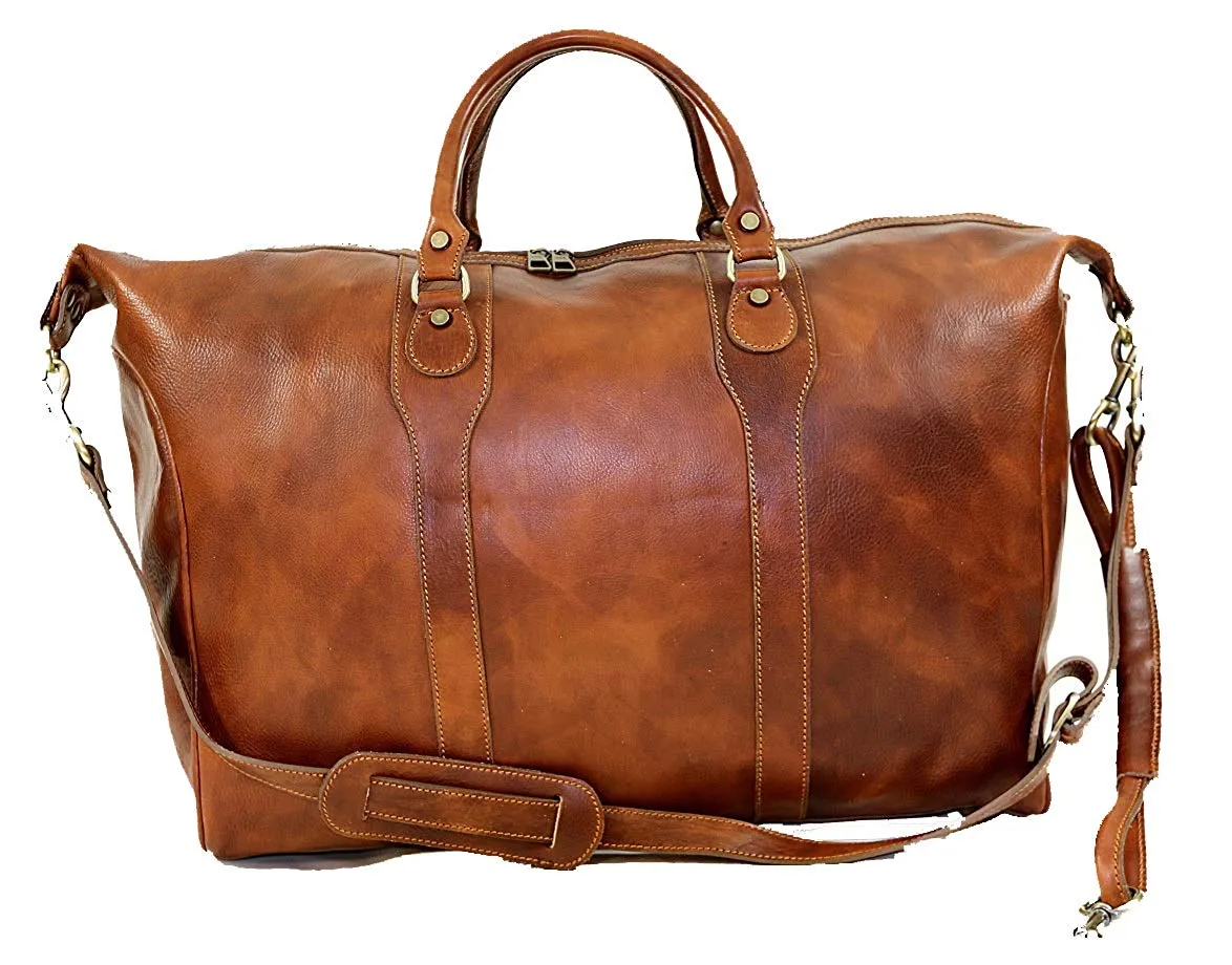 BZNA Firenze Bag Lorenzo cognac Weekender Herren Reisetasche Business Bag Italy Designer Handtasche Schultertasche Tasche Leder Neu