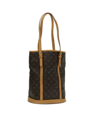 Classic Monogram Shoulder Bag with Drawstring Closure