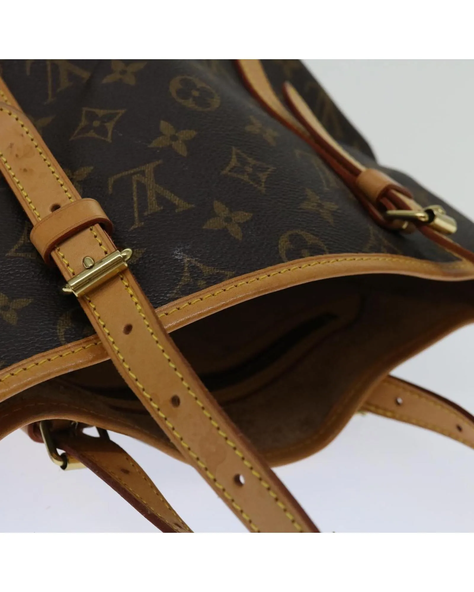 Classic Monogram Shoulder Bag with Drawstring Closure