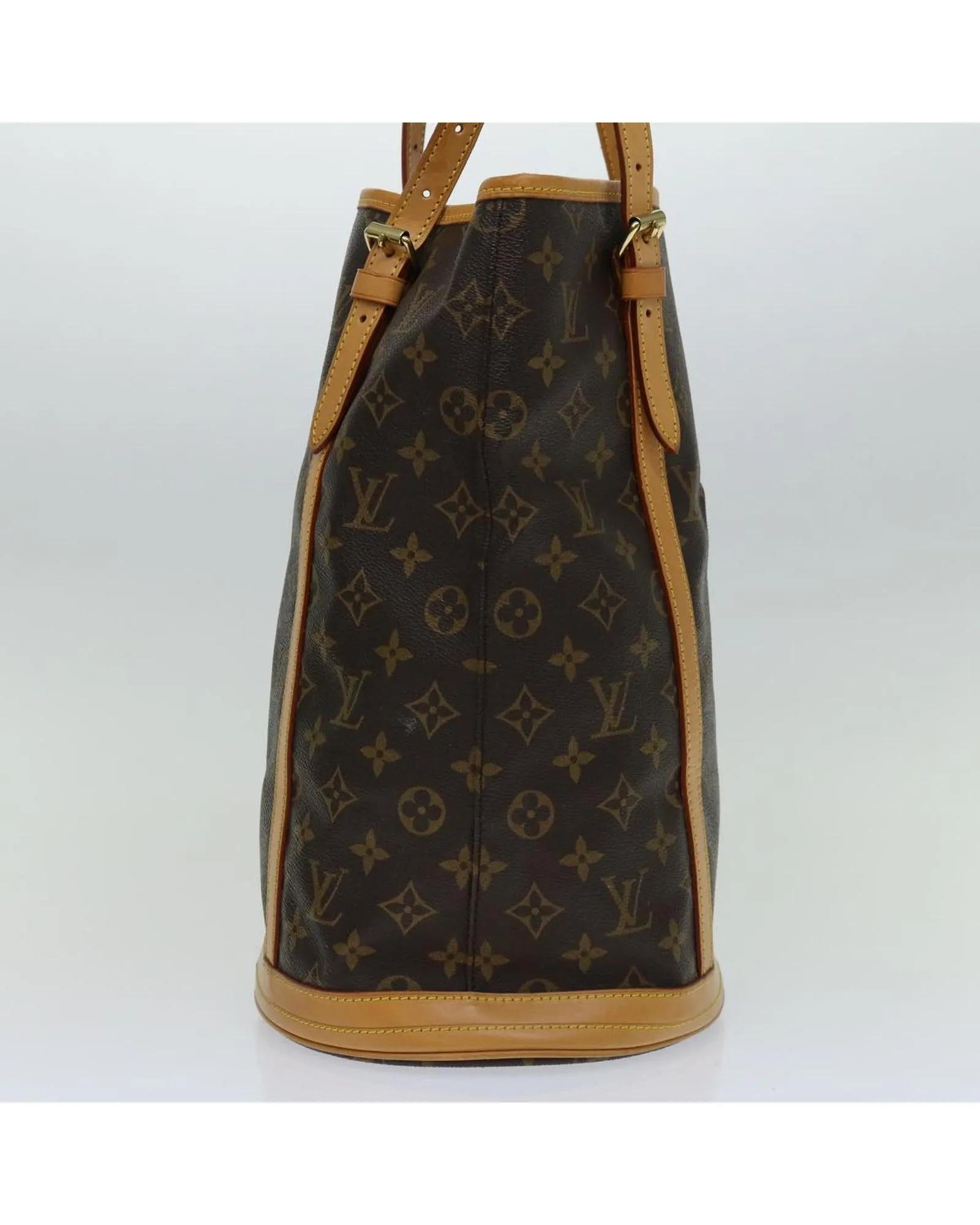 Classic Monogram Shoulder Bag with Drawstring Closure