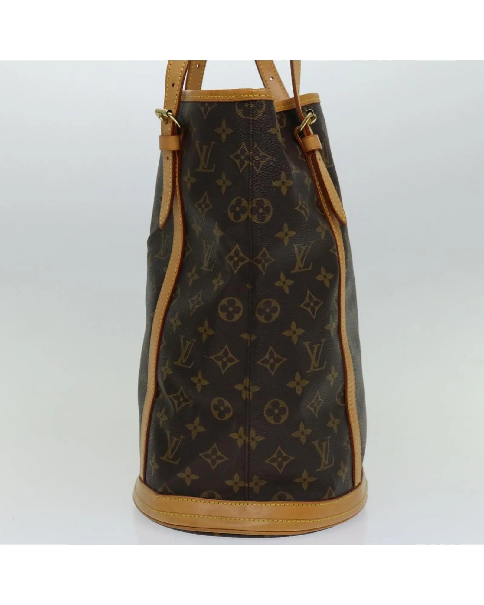 Classic Monogram Shoulder Bag with Drawstring Closure