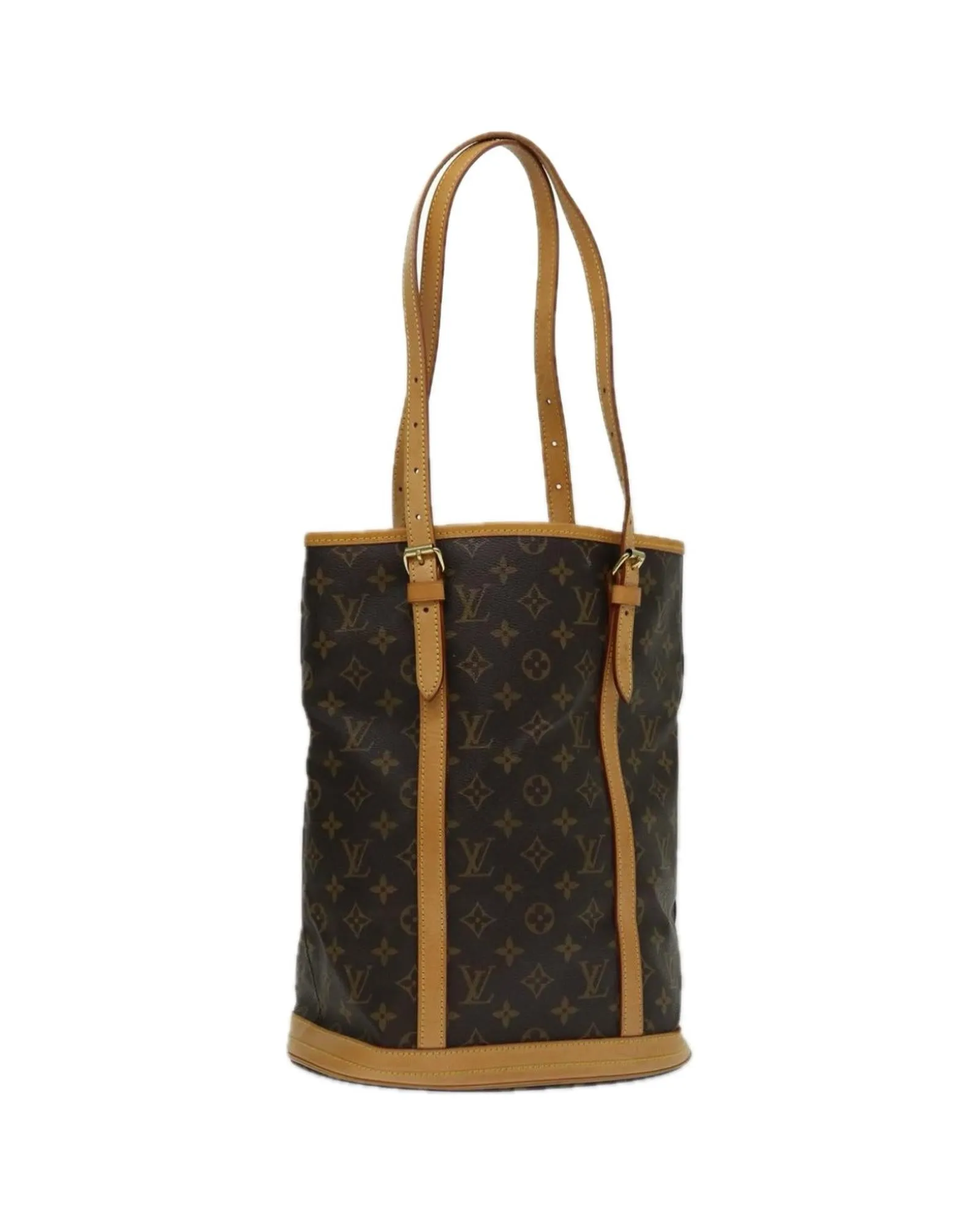 Classic Monogram Shoulder Bag with Drawstring Closure