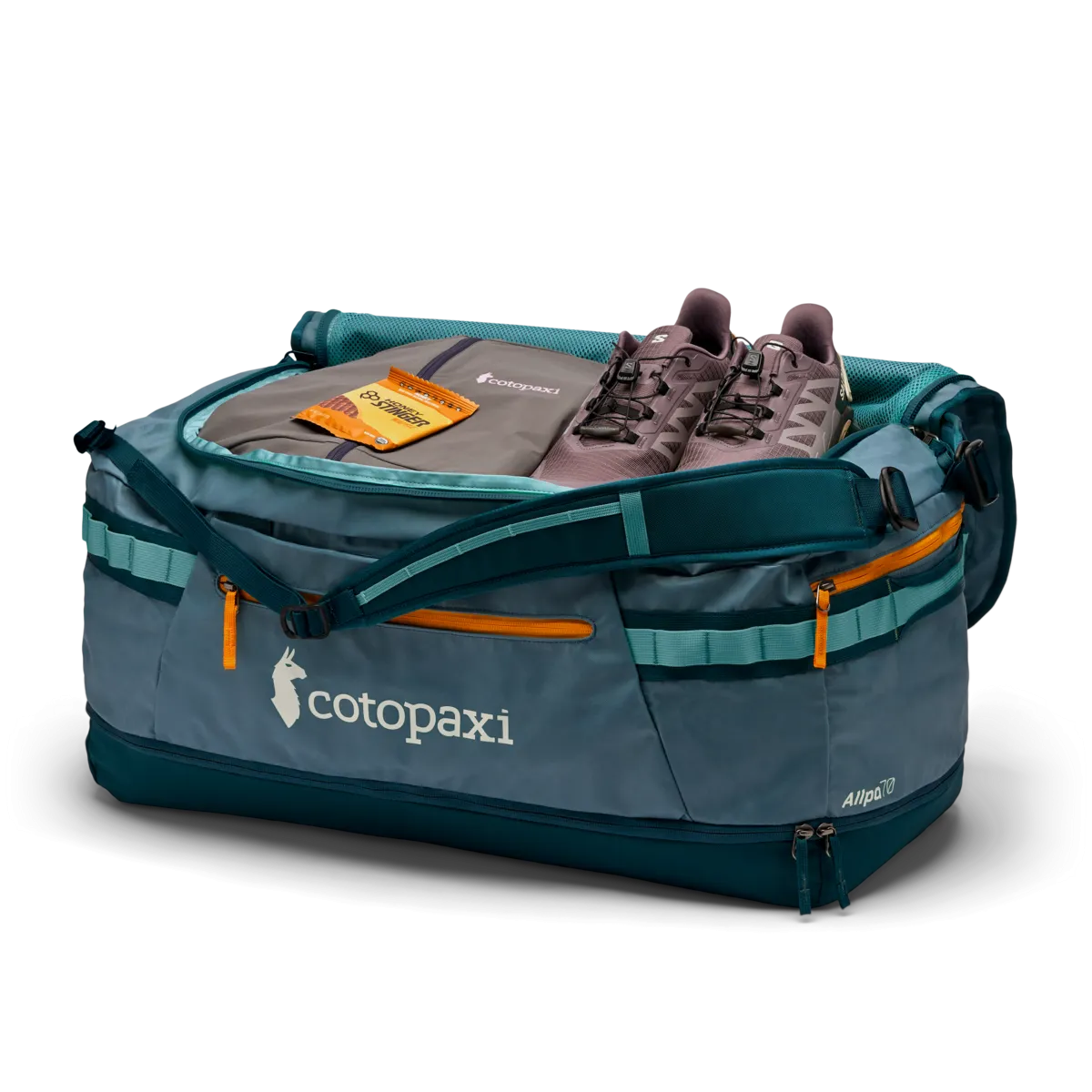Cotopaxi Allpa 70L Duffel Bag Blue Spruce/Abyss | Buy Cotopaxi Allpa 70L Duffel Bag Blue Spruce/Abyss here | Outnorth