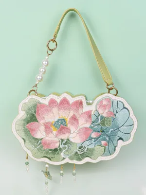 Crossbody Bag for Hanfu & Cheongsam - Pink Lotus