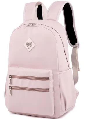 Cute Backpack for Teens Candy Color Large Capacity Double Zippers Design Bookbag Daypack