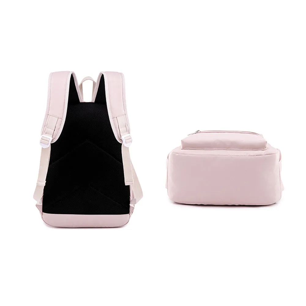 Cute Backpack for Teens Candy Color Large Capacity Double Zippers Design Bookbag Daypack
