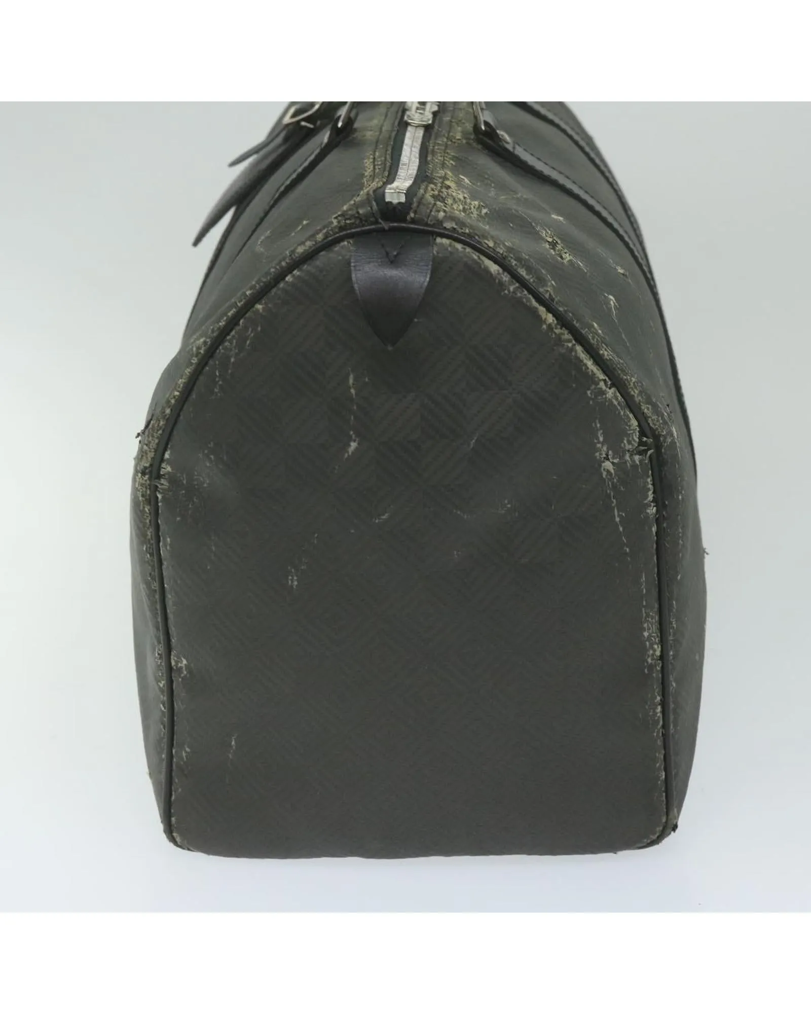 Damier Carbon Keepall 45 Boston Bag in Black Canvas