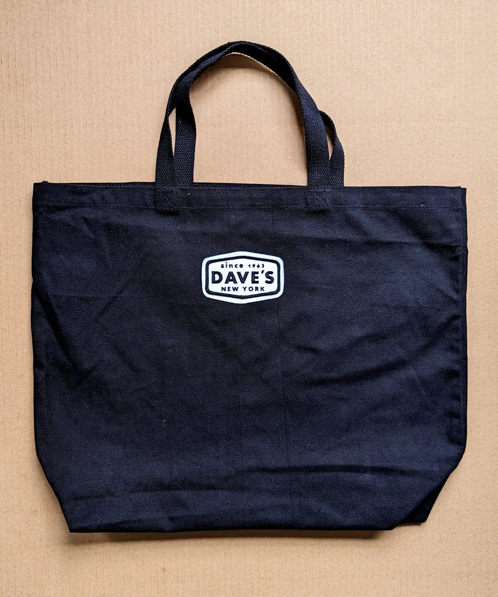 Dave&#39;s New York Patch Canvas Tote - Black