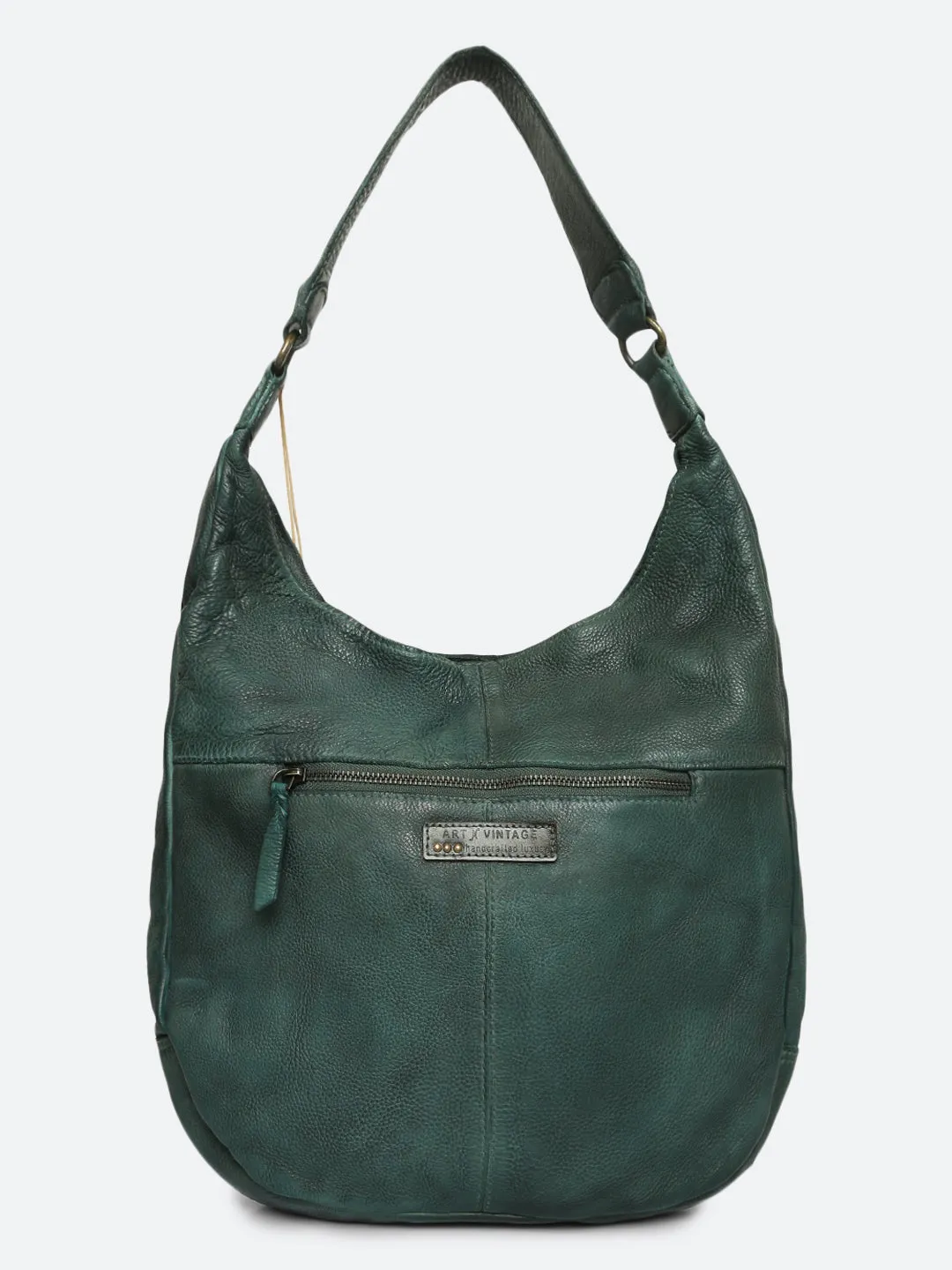 Genuine Olive Leather Hand Weaving Leather Bag