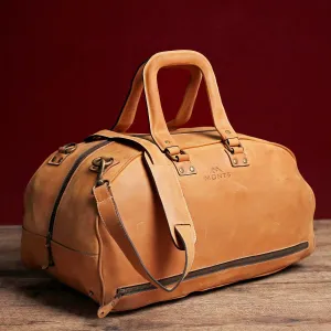 Hunza Tan Leather Duffel Bag
