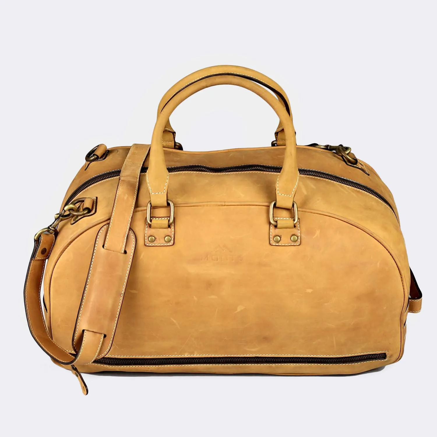 Hunza Tan Leather Duffel Bag