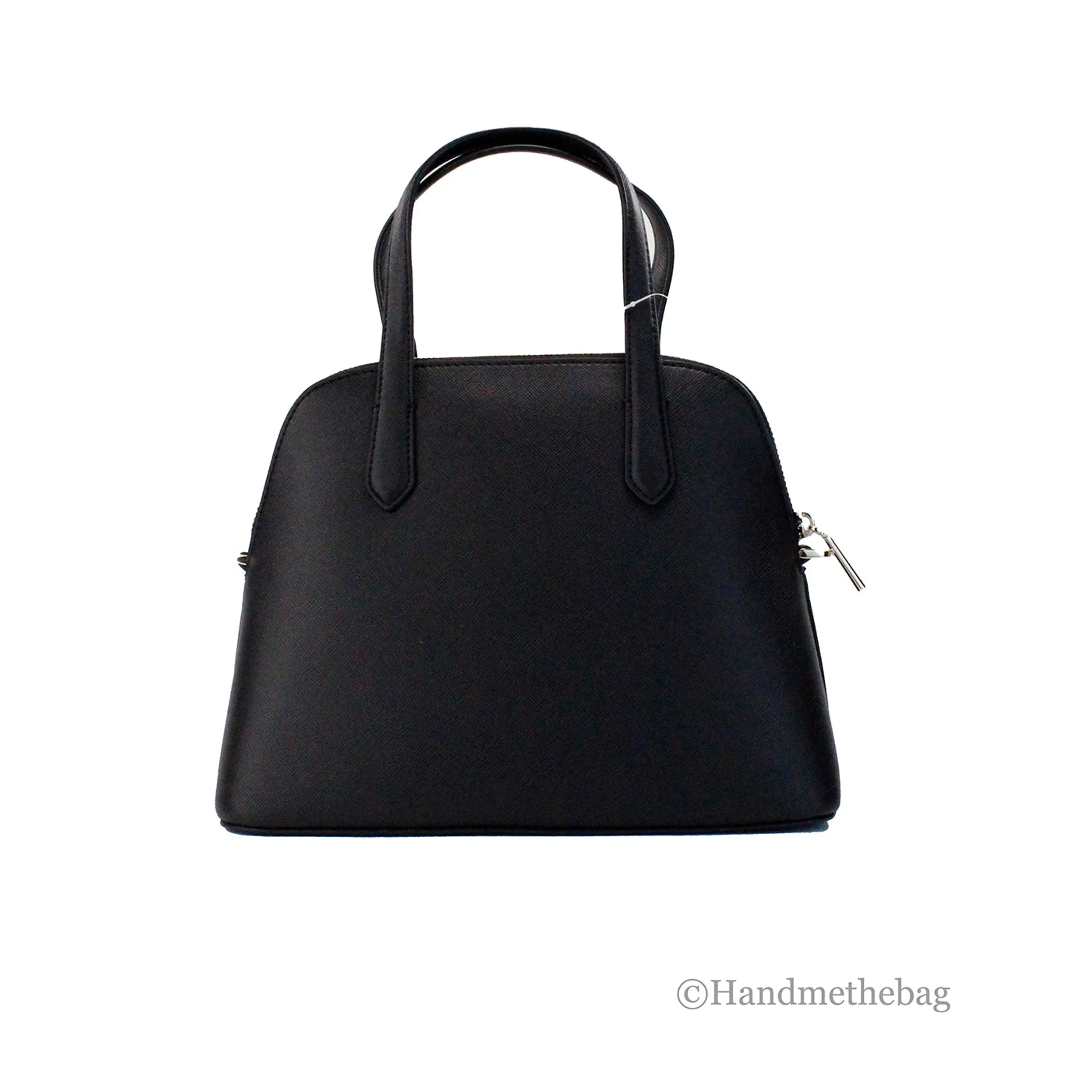 Kate Spade Schuyler Medium Black Saffiano PVC Domed Satchel