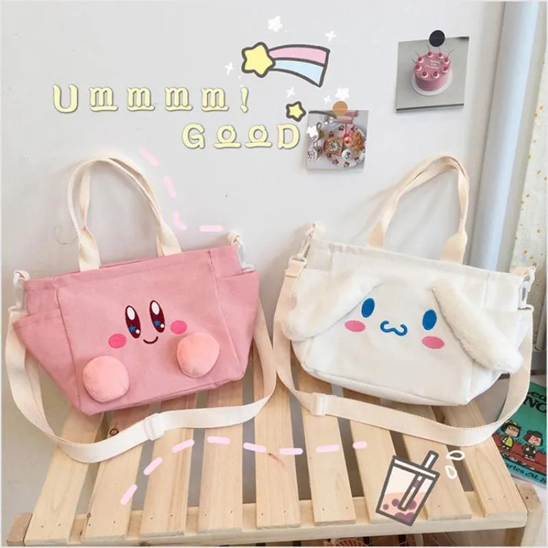 Kawaii Kirby Cinnamoroll Canvas bag