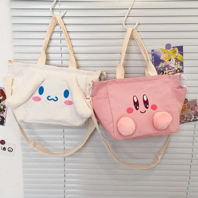Kawaii Kirby Cinnamoroll Canvas bag
