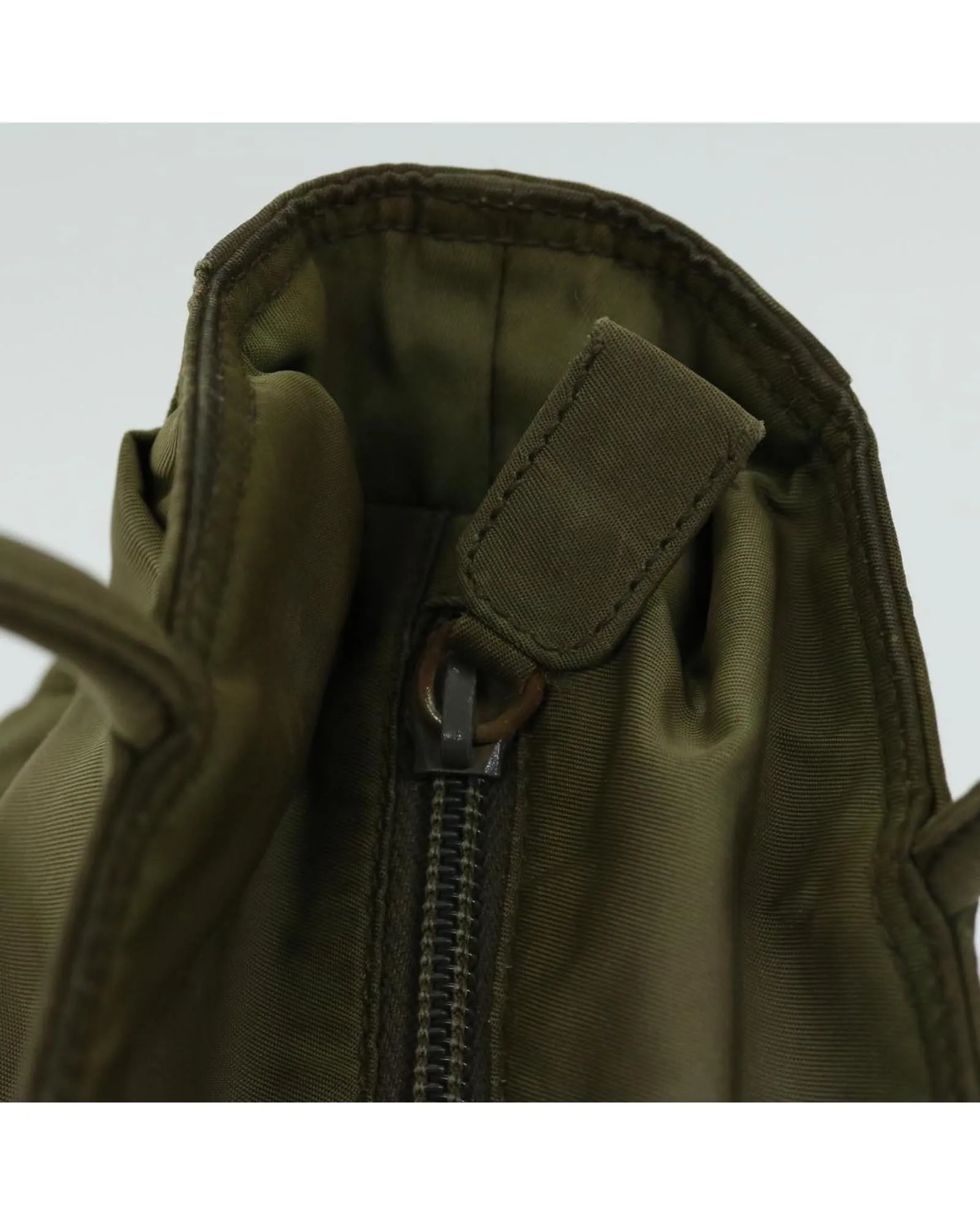 Khaki Nylon Tote Bag
