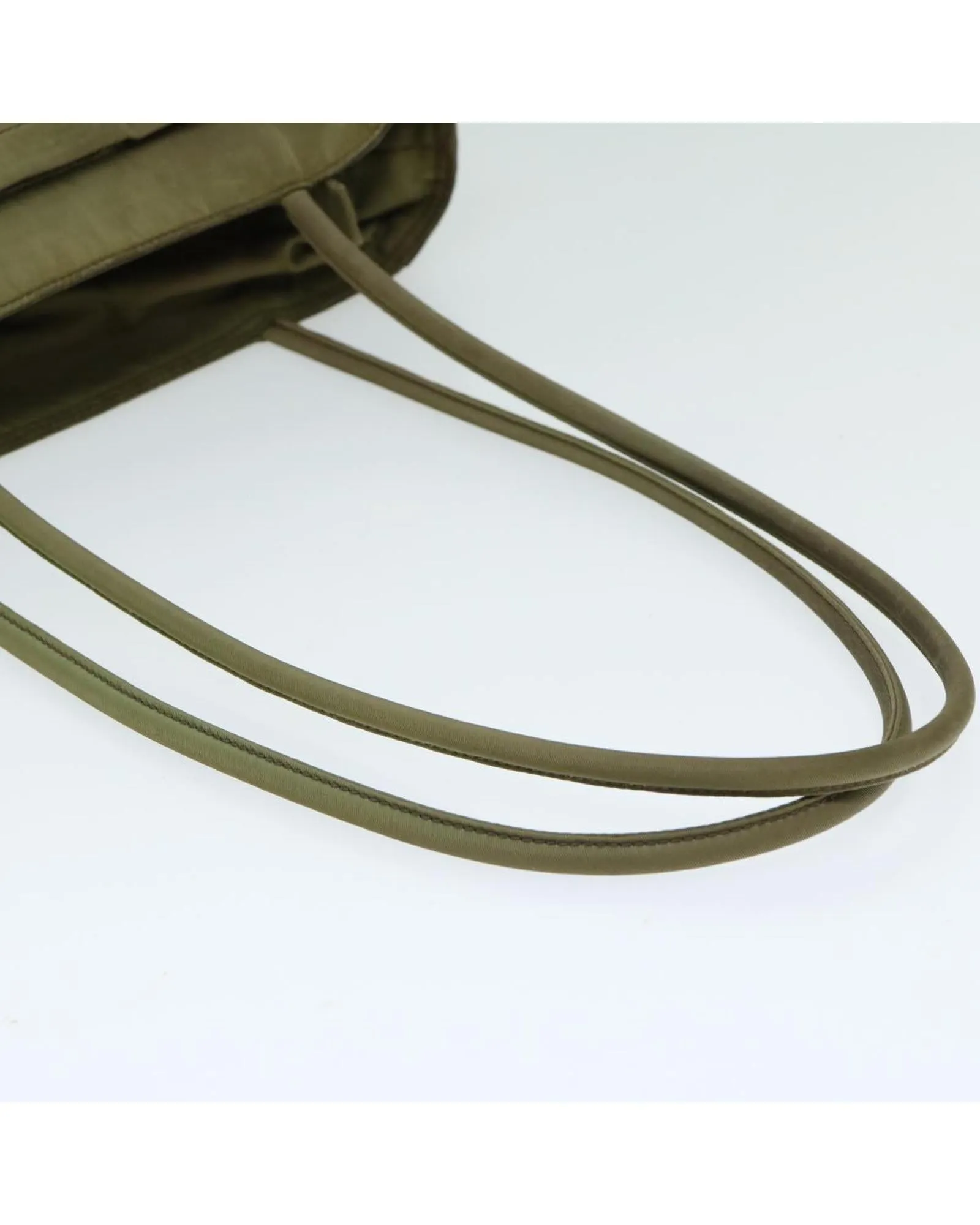 Khaki Nylon Tote Bag