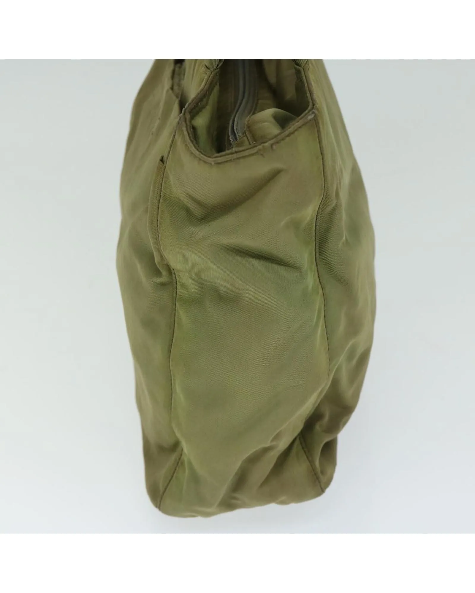 Khaki Nylon Tote Bag