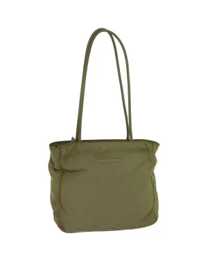Khaki Nylon Tote Bag