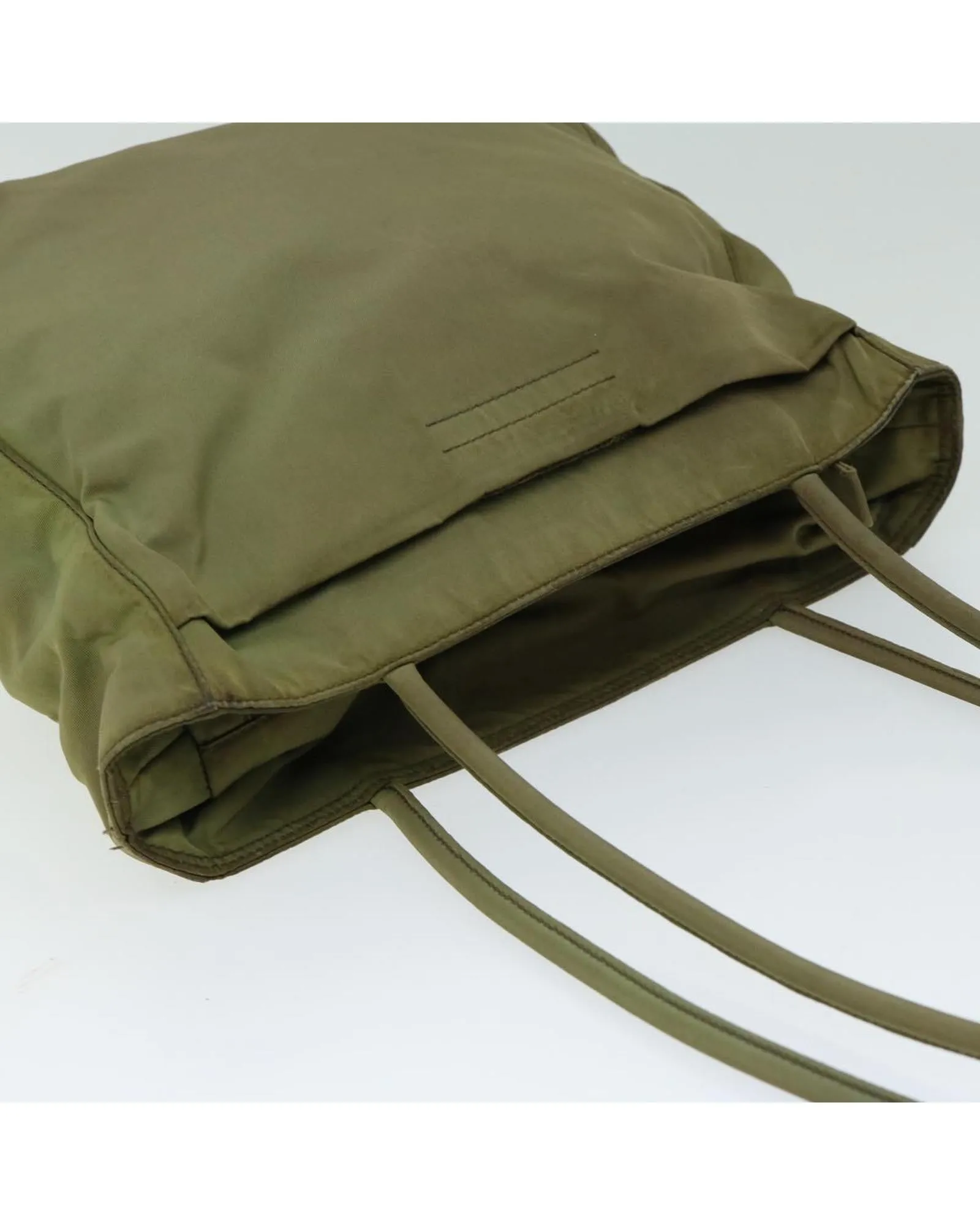 Khaki Nylon Tote Bag