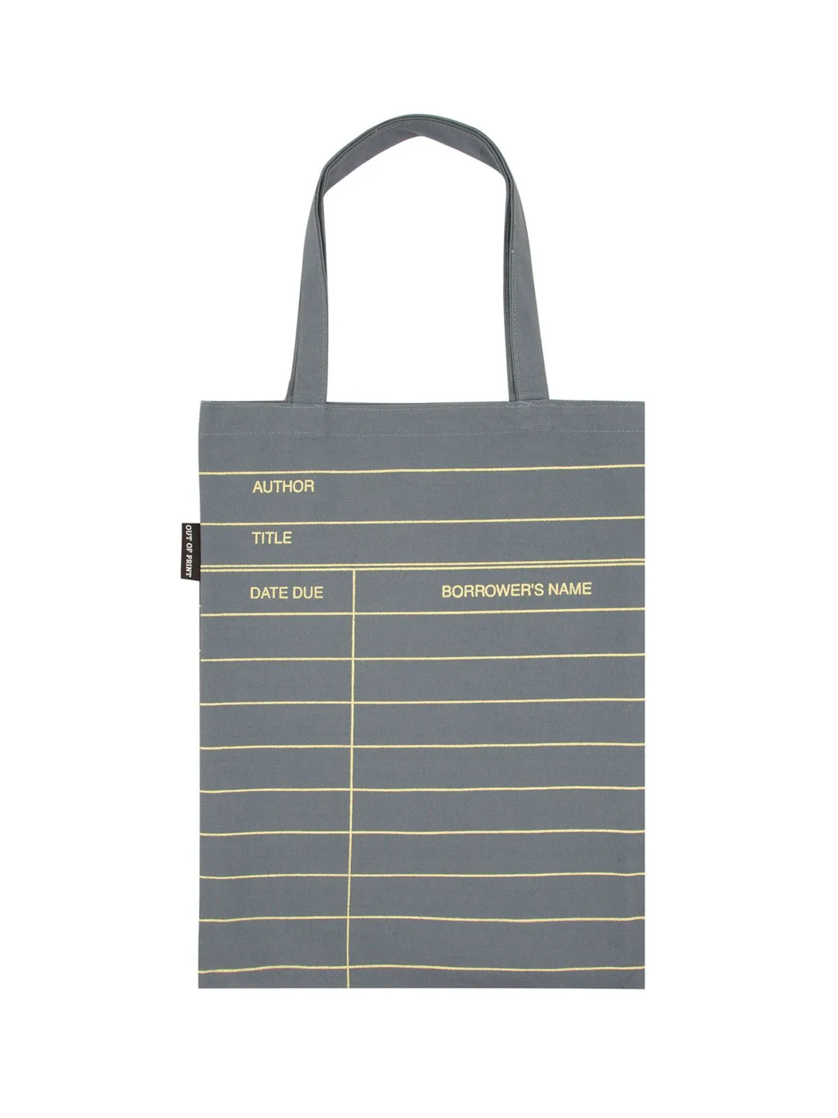 Library Card: Gray tote bag