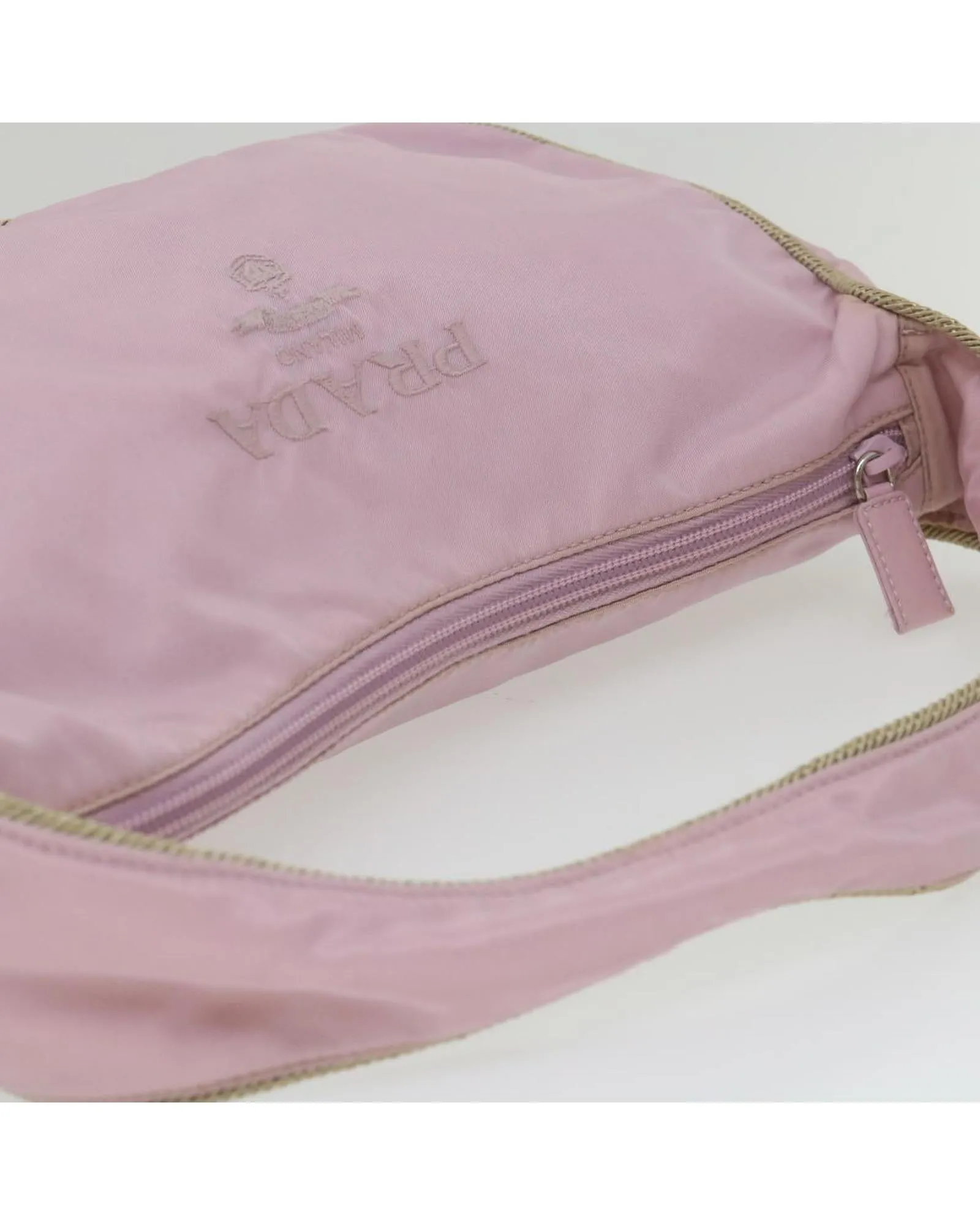 Lightweight Nylon Shoulder Bag with Chain Strap