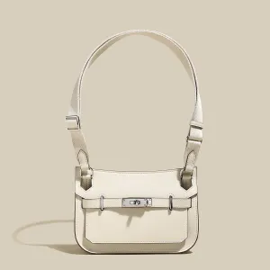 Minimalist White Messenger Bag