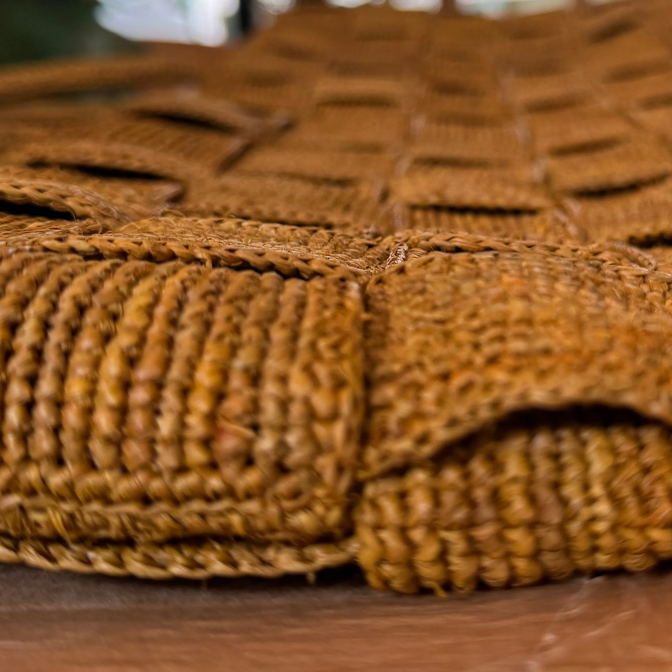 Mustard woven xl tote