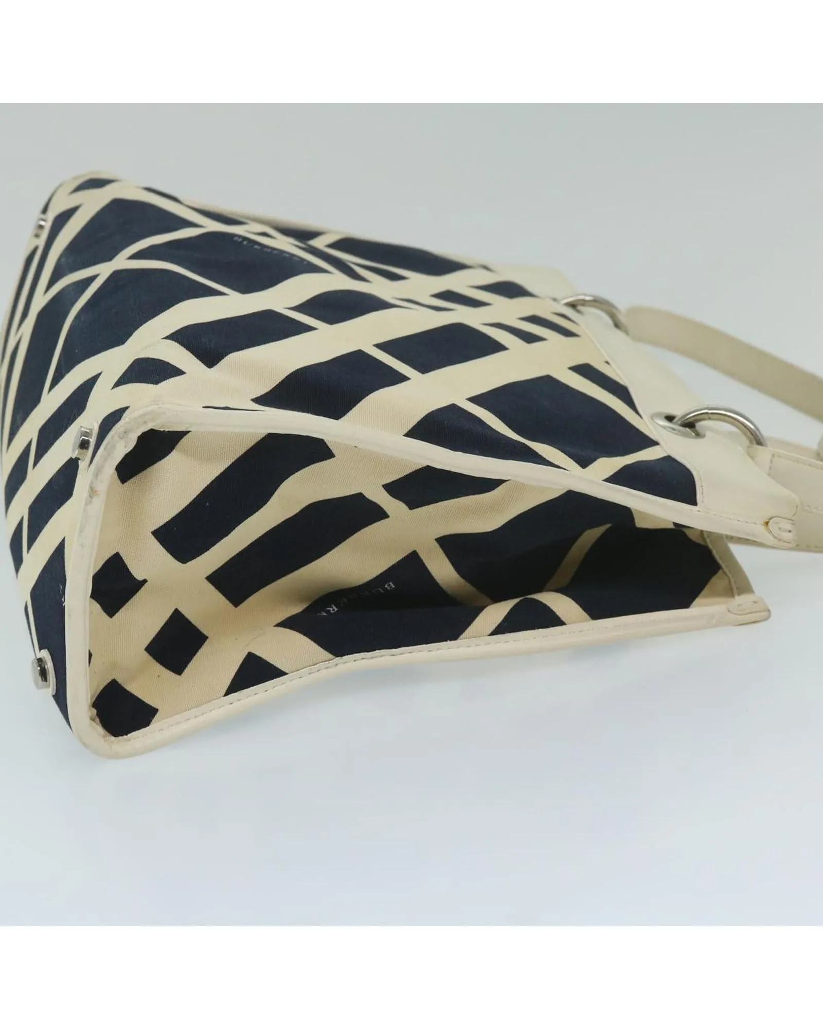 Navy and White Canvas Tote Bag