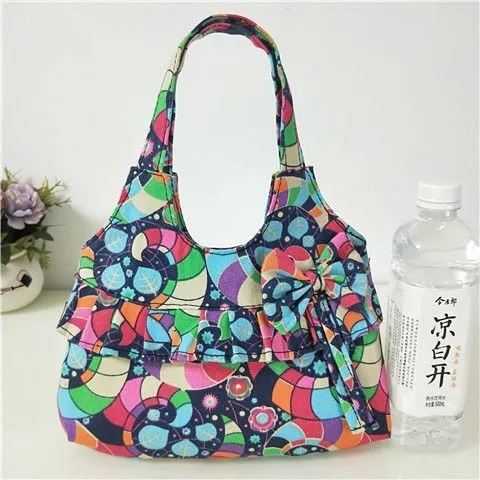 pretty chic country style large capacity casual shoulder bag