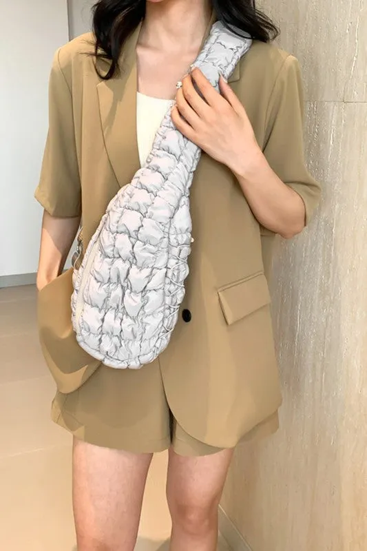 Quilted Puffy Crossbody Sling Bag
