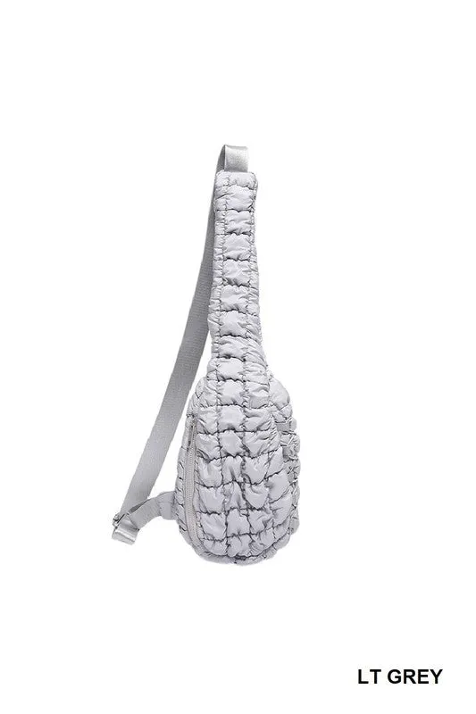 Quilted Puffy Crossbody Sling Bag