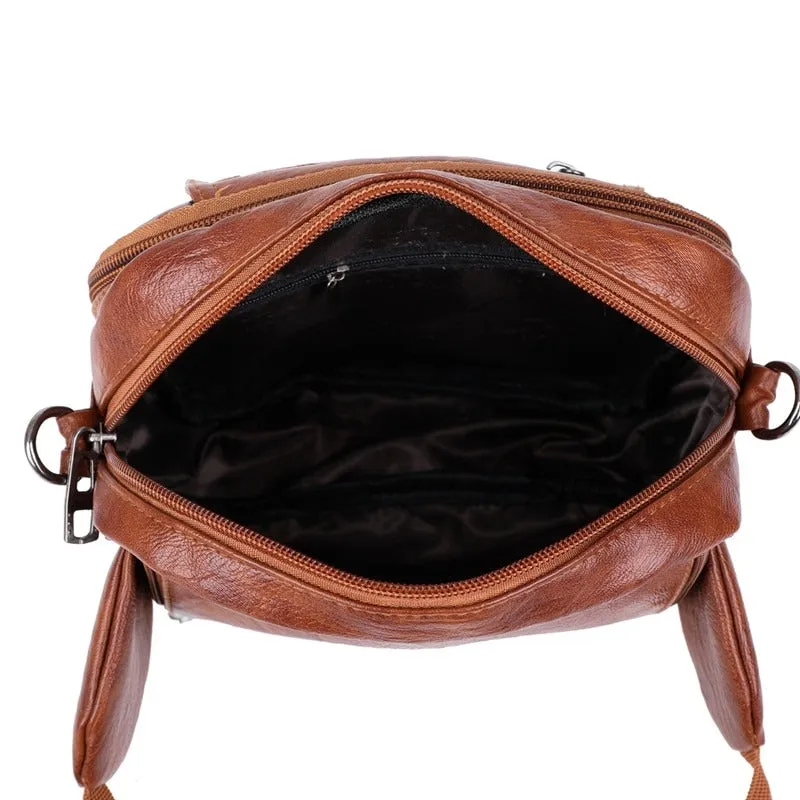 Retro Small and Lightweight Vegan Leather Cross-body Bags
