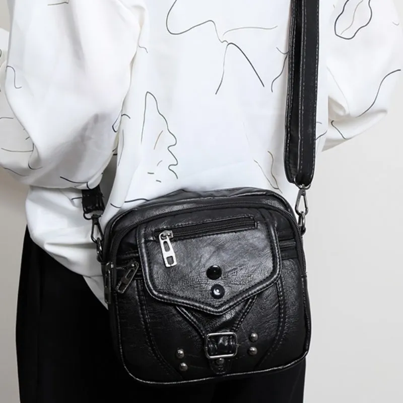 Retro Small and Lightweight Vegan Leather Cross-body Bags