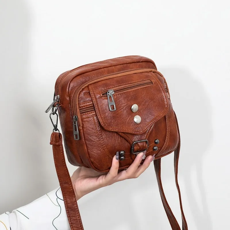 Retro Small and Lightweight Vegan Leather Cross-body Bags
