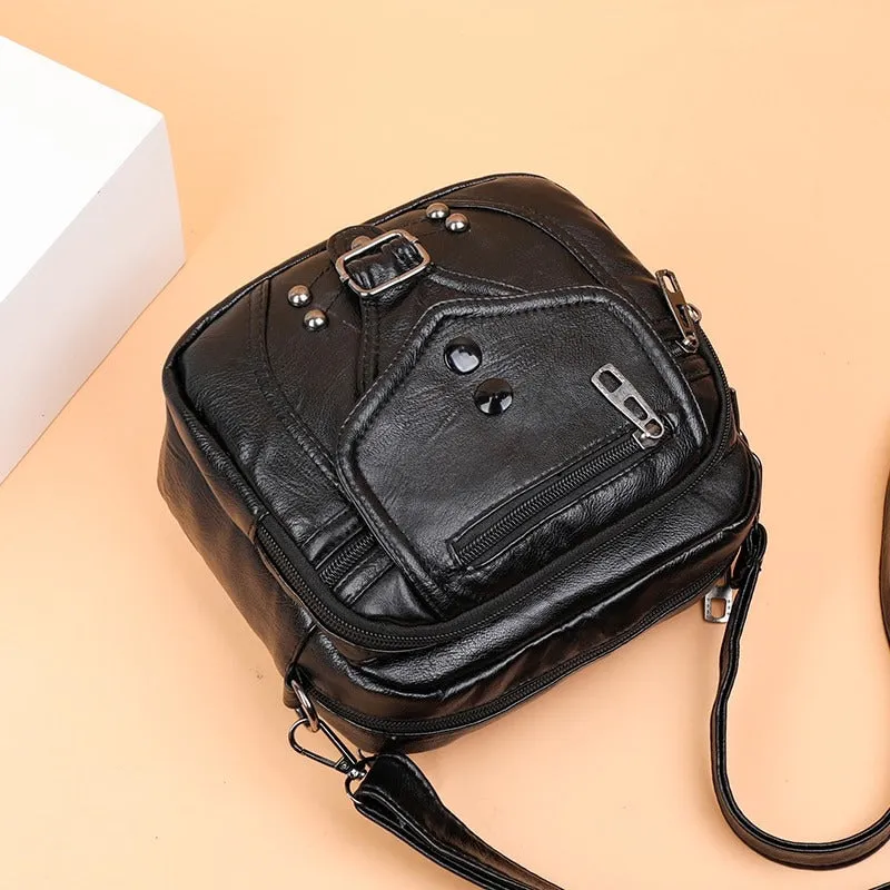 Retro Small and Lightweight Vegan Leather Cross-body Bags