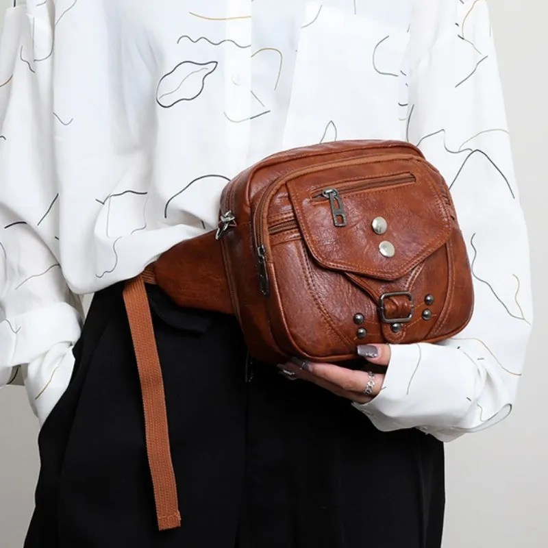 Retro Small and Lightweight Vegan Leather Cross-body Bags