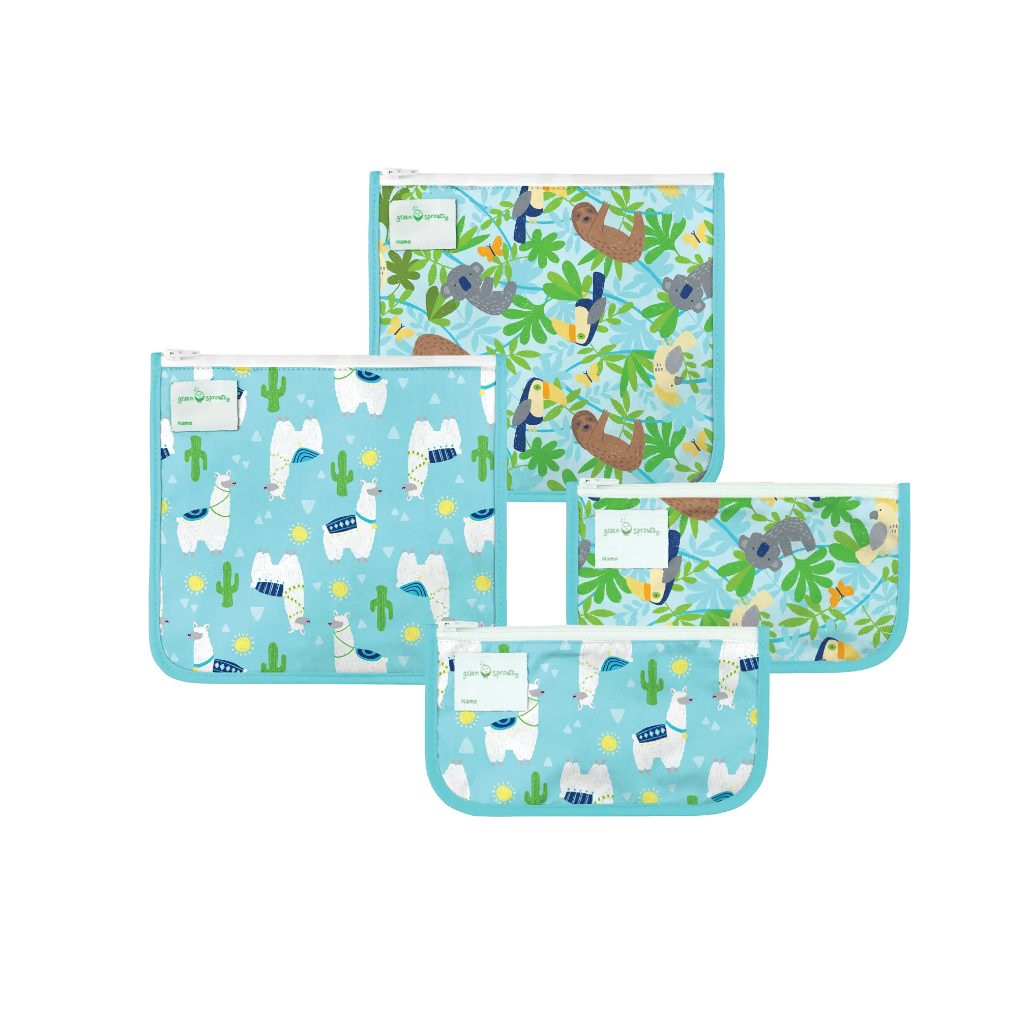 Reusable Insulated Sandwich Bags & Reusable Snack Bags (4 pack)